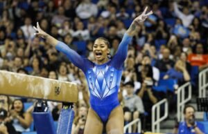 Jordan Chiles foi perfeito novamente quando a UCLA venceu o campeonato Big Ten