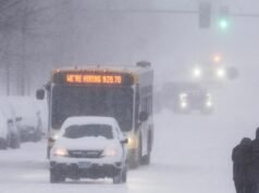 Neve e vento nos EUA, com ameaça de mau tempo