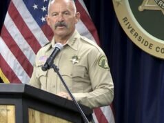 O xerife do condado de Riverside, Chad Bianco, recebeu mais de meio milhão de votos