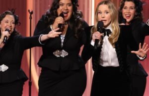Kristen Bell retorna para apresentar o Actress Awards, começando com uma música