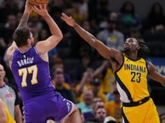 Luka Doncic marcou 43 pontos enquanto o Lakers segurava um rali tardio do Pacers