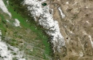 Imagens de satélite mostram o colapso repentino do gelo na Califórnia: agora você vê, agora não
