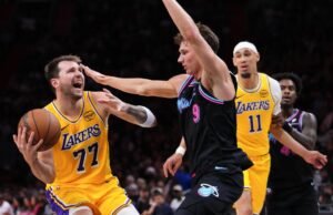 Luka Doncic marcou 60 pontos, igualando o recorde de jogos de LeBron na NBA contra o Lakers
