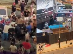 O muro desabou no estádio sul do estádio Matute: 20 pessoas ficaram feridas no meio da bandeira agitada antes do jogo regular entre Universitario e Alianza Lima