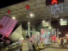 Sete pessoas ficaram feridas após o acidente do trailer em Zinapécuaro, Michoacán, causado pelo motorista.