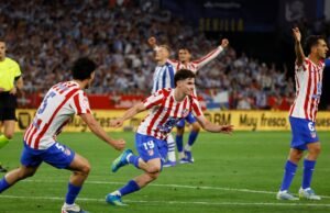 O grande golo de Julián Álvarez que levou a final da Taça do Rei entre Atlético de Madrid e Real Sociedad para prolongamento