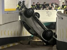 Duas pessoas ficaram feridas em um acidente estranho em um estacionamento de Madri