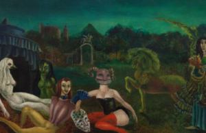 São mostrados cadernos inéditos da internação de Leonora Carrington “devido a uma crise mental”.