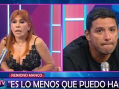 Reimond Manco apareceu novamente e disse a Magaly Medina: “Não vou culpar você, mas estou aqui para pedir perdão à minha esposa”.