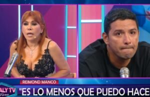 Reimond Manco apareceu novamente e disse a Magaly Medina: “Não vou culpar você, mas estou aqui para pedir perdão à minha esposa”.