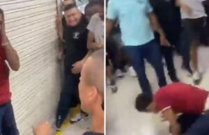 Até com um fabricante de roupas: o suposto criminoso acusado de roubar um shopping de Cali foi espancado em vídeo.