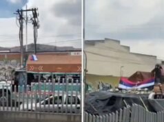 Os indígenas Misak iniciaram um trem para Bogotá, a estrada ao sul da cidade foi danificada pelos protestos.