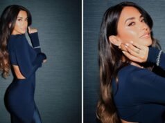 Antonela Roccuzzo brilhou em Nova York com um vestido azul meia-noite e um colar especial que acentuou sua beleza.