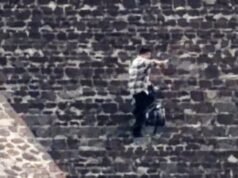 Eles apontam para o homem que abriu fogo em Teotihuacán