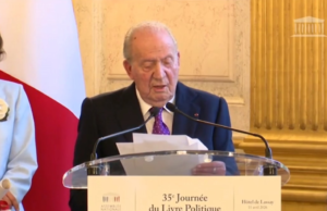 O rei Juan Carlos I recebeu um prêmio especial na França por sua memória: “Não há relato em primeira mão de tudo o que foi escrito sobre mim”.