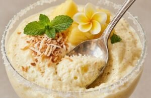 Mousse de abacaxi e coco: sabor fresco, vitamina C e textura doce em minutos