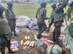 Os itens proibidos foram retirados da Fazenda Modelo de Reabilitação Cantel, Guatemala