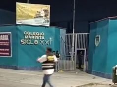 Uma explosão ocorreu em frente a uma escola em Trujillo, a poucos metros da delegacia