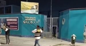 Uma explosão ocorreu em frente a uma escola em Trujillo, a poucos metros da delegacia