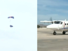 Incidente na base de Las Palmas: o paraquedista enfrentou falha de equipamento durante o ensaio quando o paraquedista de Surco não abriu totalmente