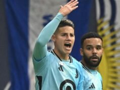 James Rodríguez voltou a ficar no banco durante todo o jogo com o Minnesota: é o que dizem nos EUA