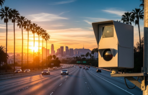 Los Angeles fortalece a segurança no trânsito com 125 radares e multas de até 500 dólares por excesso de velocidade.