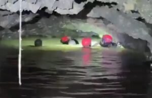 Com vista invisível e em um rio subterrâneo, este é o perigoso resgate de três mineiros em Sinaloa pelos cavaleiros