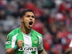 Juan Camilo “Cucho” Hernández não está completamente satisfeito com o Betis na Liga Europa: “Ele não pôde evitar”