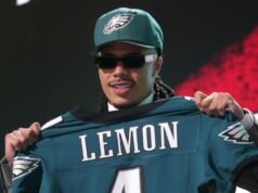 O ex-wide receiver da USC, Makai Lemon, brincou de pega-pega com o time durante o draft
