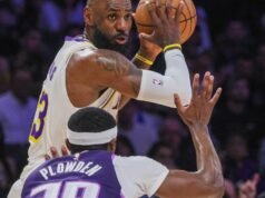 LeBron James, do Lakers, não jogará contra o Thunder esta noite