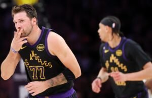 Luka Doncic fez a maior pontuação na vitória do Lakers sobre o Cavaliers