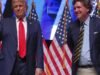 O desempenho de Tucker Carlson de muito pouco e muito tarde no endosso de Trump