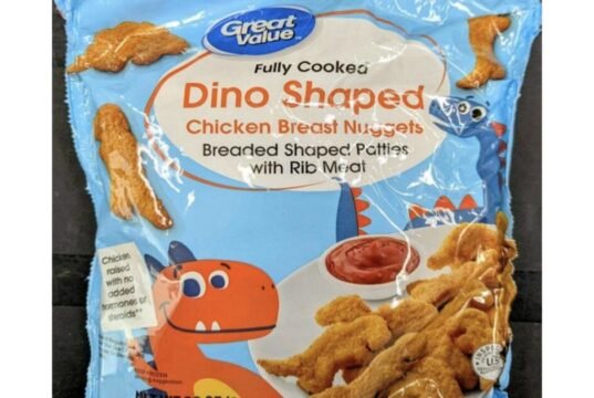 Alerta de contaminação por chumbo emitido para frango em formato de dinossauro do Walmart