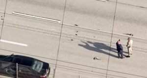 CHP fechou uma parte da rodovia 105 para investigar o tiroteio