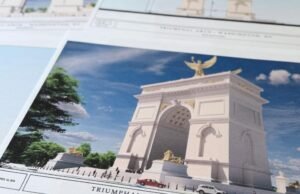 Os planos para o Arco de Washington de Trump incluem desenhos de asas douradas, águias, leões e ‘Uma nação sob Deus’