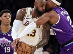 O Lakers venceu o Jazz e abriu os playoffs com um jogo em casa contra o Houston
