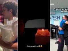 Aniversário de Franco Colapinto: o presente, a surpresa de Gasly e a imprensa da F1 após o encontro com Messi