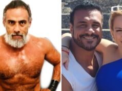 faz uma referência zombeteira ao caso de violência doméstica de Alberto del Río: “Cuidado meninas, está tudo indo…”