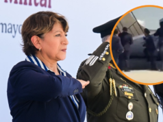 “Aí está você!”: Durante uma cerimônia militar, Delfina Gómez e o comandante