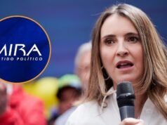 O partido Mira oficializou o seu apoio à campanha de Paloma Valencia no primeiro turno das eleições presidenciais
