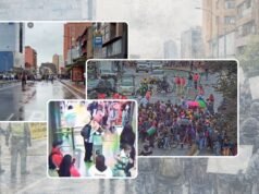O bloqueio da corrida Séptima em Bogotá afeta o Transmilenio: o centro de campanha de Paloma Valencia é prejudicado pelos protestos