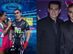 Katia Palma fica surpresa ao descobrir que Santiago é filho do mexicano Jorge Salinas e pede para ele parabenizá-lo no meio do programa.
