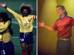 Foi assim que Diomedes Díaz cantou para a seleção colombiana na Copa do Mundo: seu neto repetiu 32 anos depois.