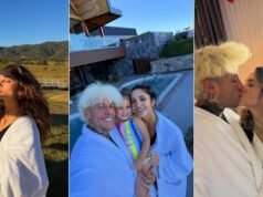 Pétalas de rosa, balões dourados e feriados: festa surpresa de Alex Caniggia e Veneza para Melody Luz