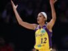 Kelsey Plum marcou 28 pontos, mas Tempo derrotou o Sparks