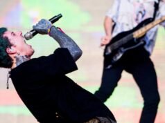 Oli Sykes e Eric Clapton foram os últimos músicos de praia no palco