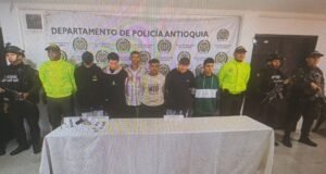 Durante uma operação em Antioquia, a Polícia prendeu 6 supostos membros da gangue Carne Rancia.
