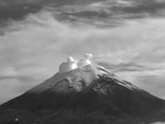 Popocatépetl fica chocado com a tempestade elétrica: ele entende a expulsão do material em chamas