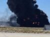 Um bombardeiro B-52 da Força Aérea cai em um local de testes do Exército da NASA na Califórnia