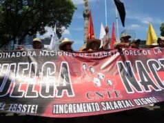 Os contingentes da CNTE estão de licença mas já chegaram os substitutos para realizar a manifestação